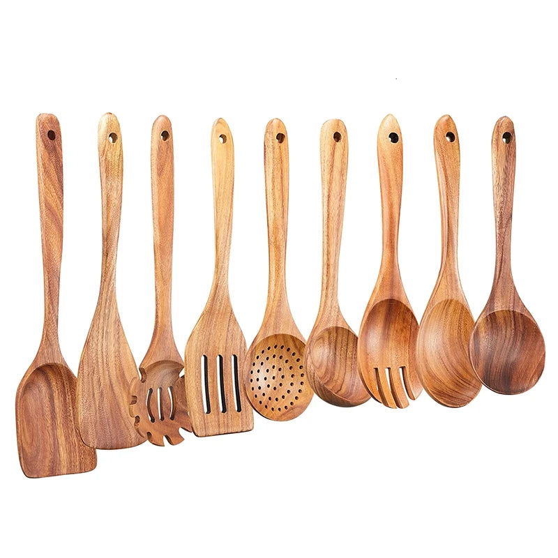 Wooden Kitchen Utensils Set