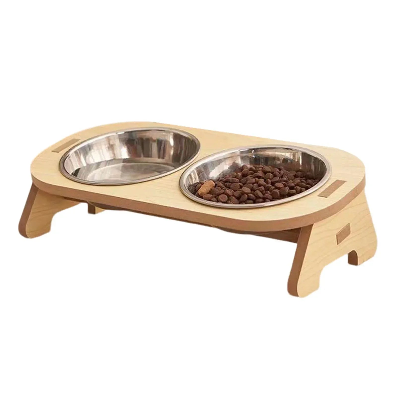 Raised Wooden Pet Feeder